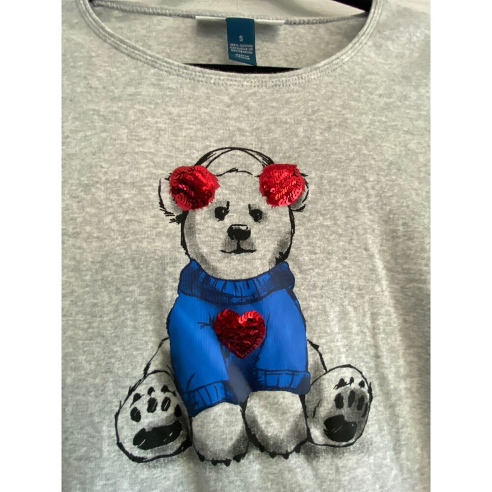 Karen Scott Bear t-shirt sequin